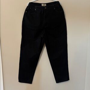 L.L. Bean Women's Classic Black Straight Leg Jeans